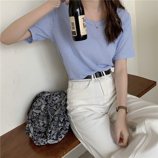 See-thought top เสื้อยืดซีทรูแขนยาว เกาหลี