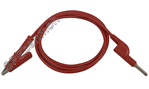 BNN-W-500 สายเซฟตี้เทส พร้อมปากคีบ (Safety Test Lead) 1.5 Sq.mm. 1M 19A สีแดง (Red)