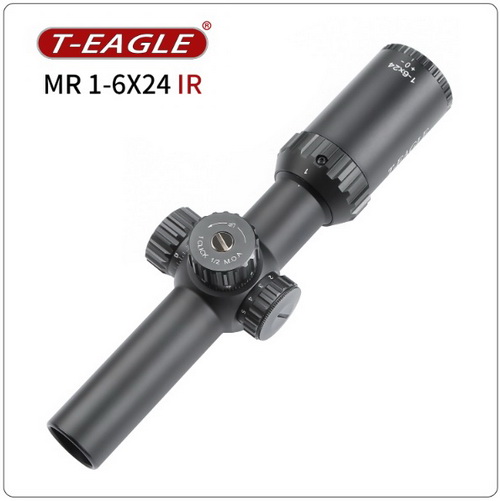 กล้องติดปืนกันน้ำ กันกระแทก มีไฟเส้นเล็ง 2 สี T-EAGLE MR 1-6X24 IR SCOPE