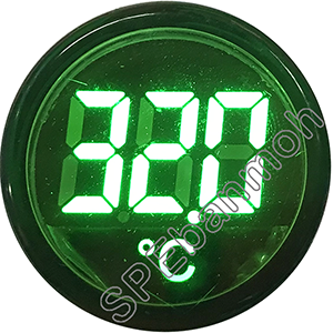 ED16-22WD หลอดตู้คอนโทรล วัดอุณหภูมิ (Temperature Pilot Lamp) Ø22 mm 20-150°C สีเขียว (Green)