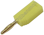 [ 5ชิ้น ] ปลั๊กกล้วย บานานาเข็ม BNN-248 (Mini Banana) ∅ 2 mm ชุบทอง สีเหลือง / YEL