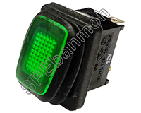 R13-66B8-02 สวิทช์กันน้ำ (Waterproof Switch) with Lamp/GRN DC 12V 16A