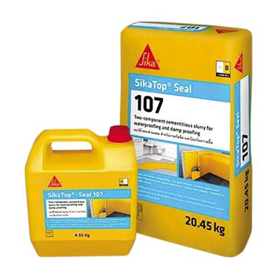 ซีเมนต์ทากันรั่วซึมยืดหยุ่นผสมสองส่วน SIKA รุ่น Topseal 107 ขนาด 25 กก. สีเทา