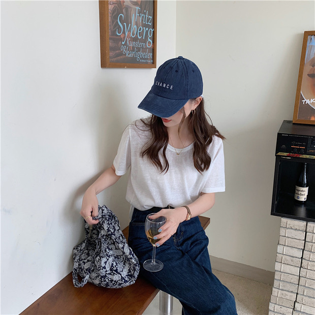 See-thought top เสื้อยืดซีทรูแขนยาว เกาหลี