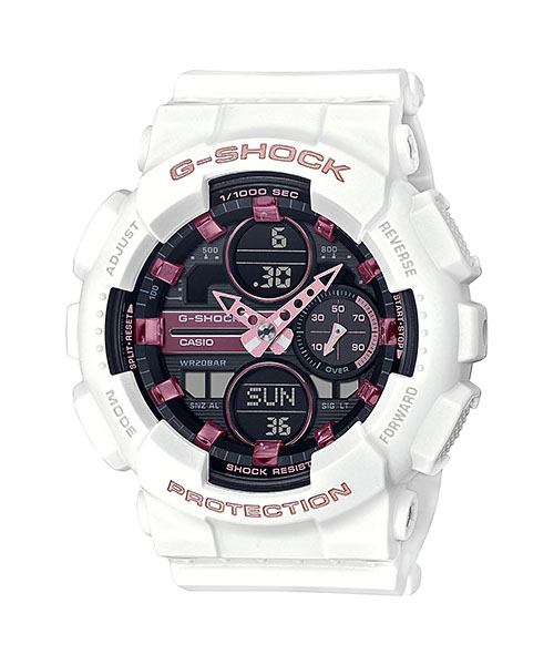 CASIO G-SHOCK Mini รุ่น GMA-S140M-7ADR สีขาว ชมพูอมม่วงเมทาลิค สินค้าใหม่ ของแท้ รับประกันศูนย์ CMG