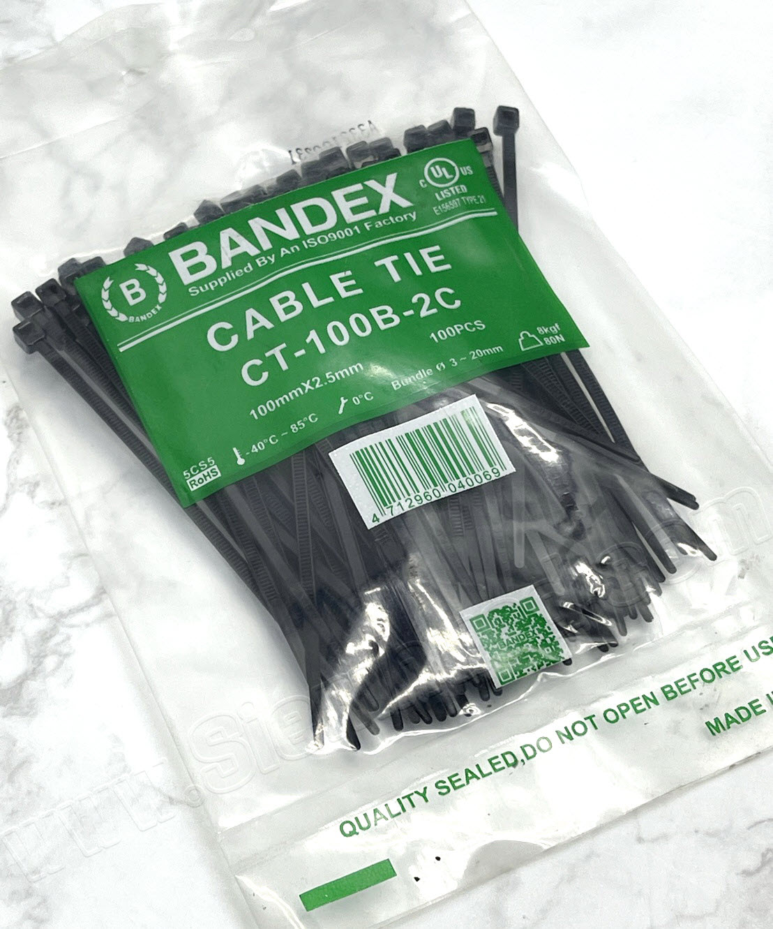 เคเบิ้ลไทร์ / CABLE TIES (BANDEX) รุ่น CT series 4 inch to 15 inch each 10 meter long per plastic bag