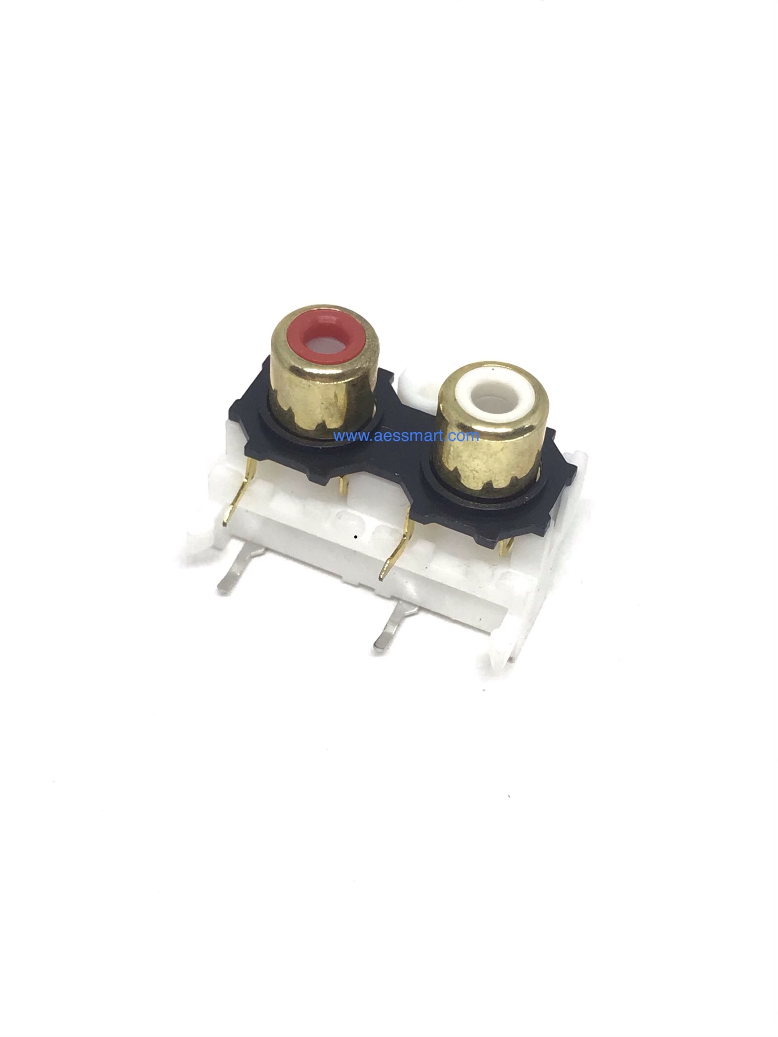 แท็ป Jack RCA 2รู, ตัวนอนหยัก, สีทอง