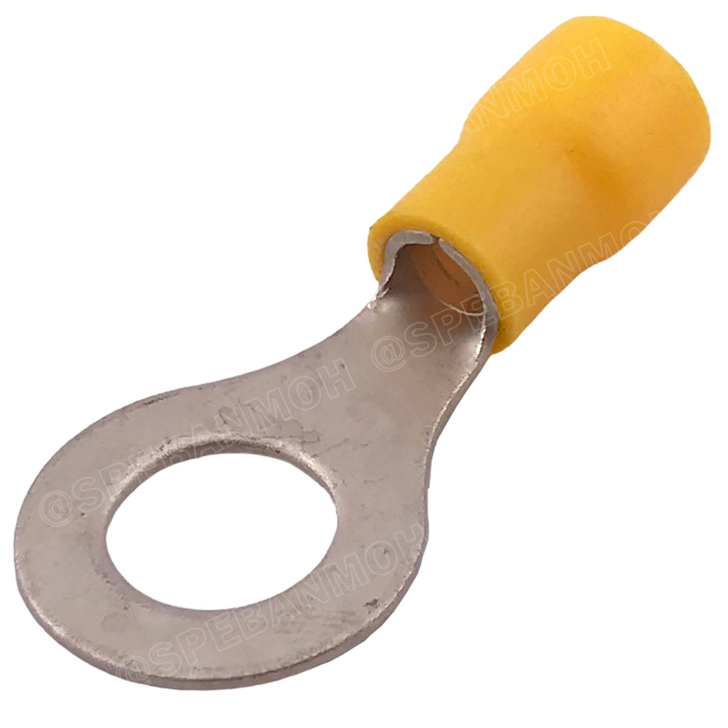 [ 100 ตัว/ถุง ] RV5.5-8 สีเหลือง Yellow สำหรับสาย 4.0-6.0 sq.mm 12-10AWG หางปลากลม หางปลาหุ้มฉนวน เทอร์มินอล หางปลาย้ำสายไฟ หางปลา หางปลากลมหุ้ม หางปลาแฉก Terminal Crimping หางปลา กลมหุ้ม หางปลาต่อสาย ขั้วต่อสายไฟ หางปลาวง หางปลา RV Spade Terminal หางปลาก