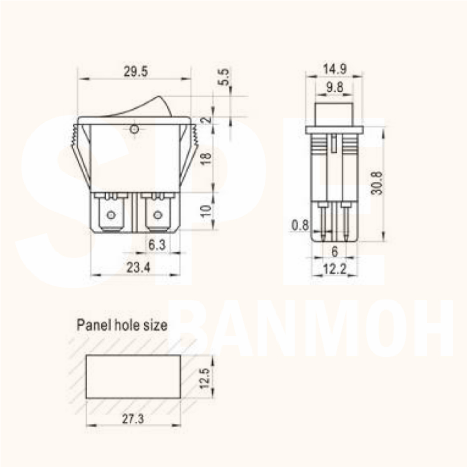 [ 1 ชิ้น ] RL1-8 12V เหลือง Yellow RLEIL Switch RL1-8 สวิทช์กระดก RL Rocker Switch RL1-8 สวิทช์ กระดก Switch ON-OFF 16A 250VAC RL1 Switch สวิทกระดก สวิตช์กระดก On Off สวิทช์ 4ขา on off สวิตช์กระดก ปิด เปิด on off Taiwan 4Pin On-Off