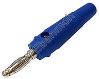 [ 5ชิ้น ] ปลั๊กกล้วย/บานานา BNN-004 (Banana plug nickel plate) นิกเกิล สีน้ำเงิน / BLU