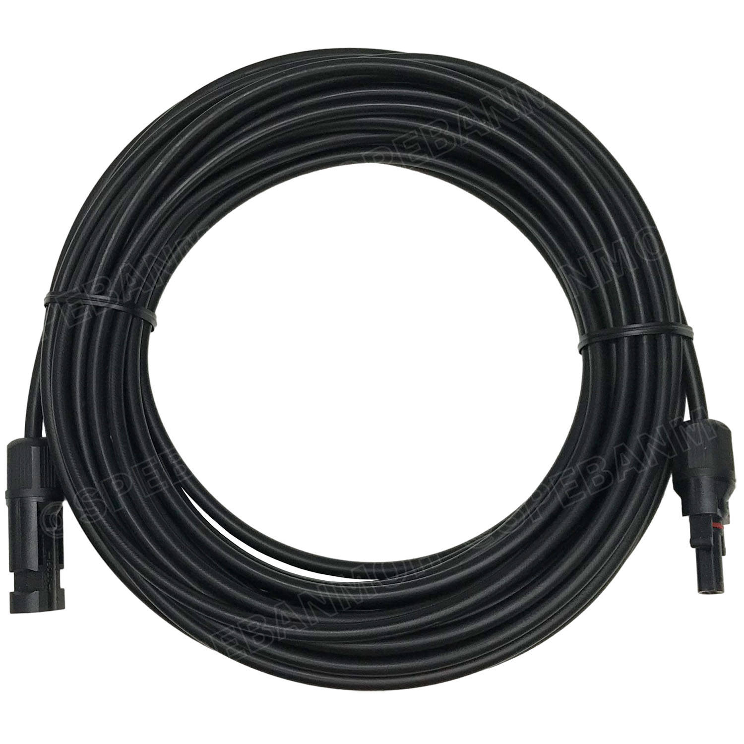 [ 1เส้น ] สายไฟโซลาเซลล์ ผู้ เมีย สีดำ Black พร้อมหัว BFPV-4.0 MC4 Solar PV Cable PV1-F With MC4 Connector Male And Female มาตรฐาน TUV TINNED COPPER สายPV ฉนวนสองชั้น 1000VAC 1500VDC สายใช้งานภายนอก Dubble Jacket สาย MC4 1x4.0mm2 Solar Cable PV1-F Copper