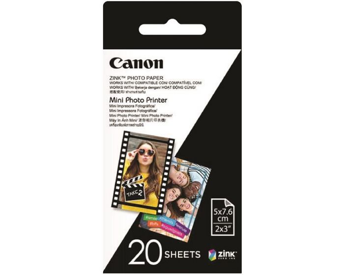 กระดาษฟิล์ม Print Canon ZINK ZP-2030 (1กล่อง/20แผ่น) 2x3 paper for CANON iNSPiC S ZV-123A,CV-123A PV-123,PV-123A
