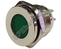 GQ16F-D-GRN สีเขียว Green 24V หลอดหน้าปัด หลอดแบบเหล็ก Pilot Lamp ไพล็อตแลมป์ 016 mm หลอดตู้คอนโทรล สัญญาณไฟแสดงสถานะ หลอดไฟสัญญาณ หลอดโรงงาน หลอดเหล็ก หลอดไฟหน้าตู้คอนโทรล ขนาด 16 mm LED Pilot Lamp AC/DC Metal Indicator Lamp