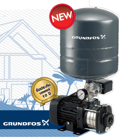 Grundfos Automatic Home Pump CMB 5-37 PT Tank 18 L