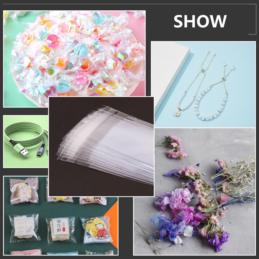 ถุงพลาสติกใส OPP มีูแขวน ขนาด 26.5~40x5~8cm แพ็ค 100 ใบ