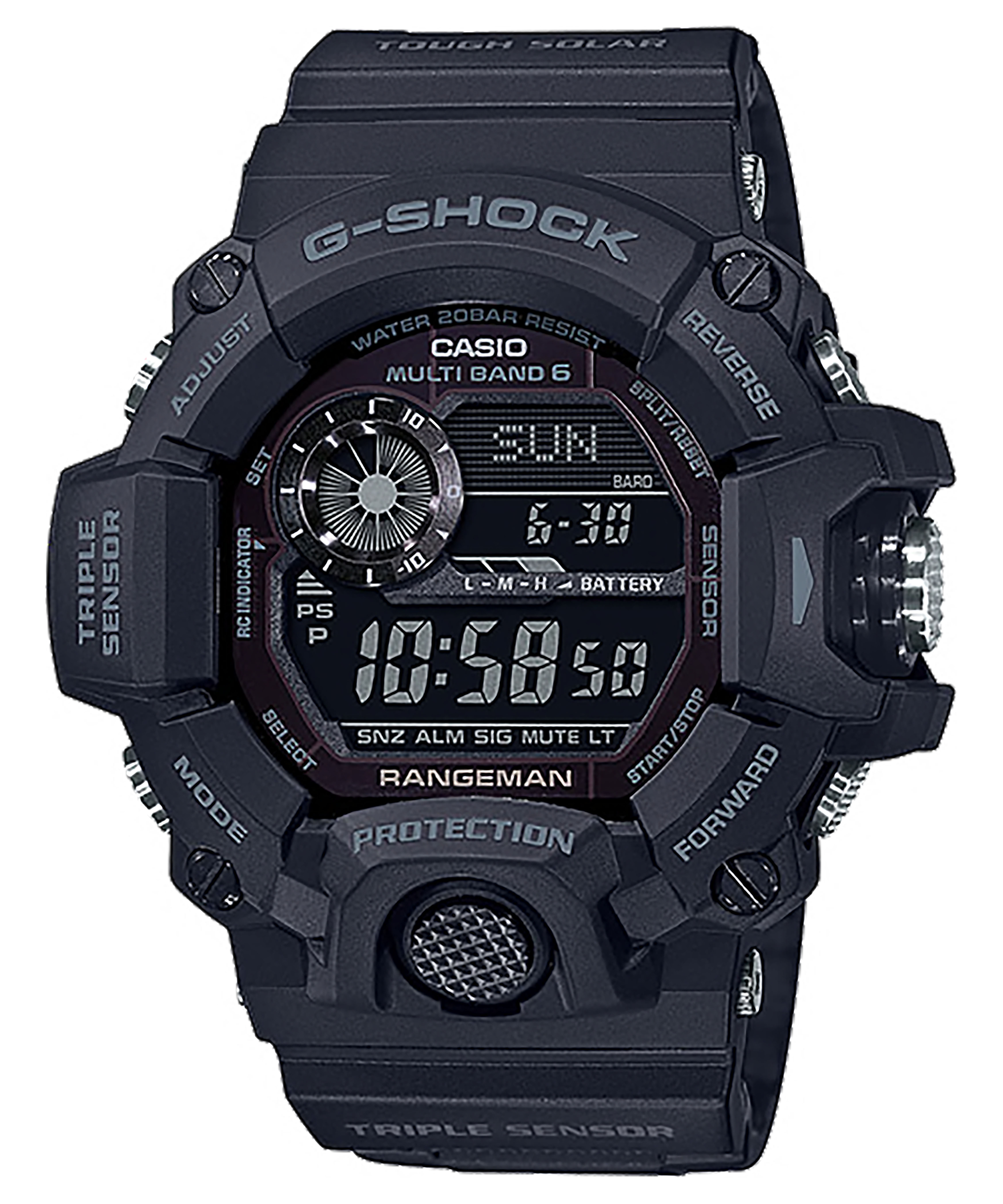 CASIO G-SHOCK รุ่น GW-9400-1BDR สีดำ BLACK OUT สินค้าของเเท้ รับประกันศูนย์ CMG