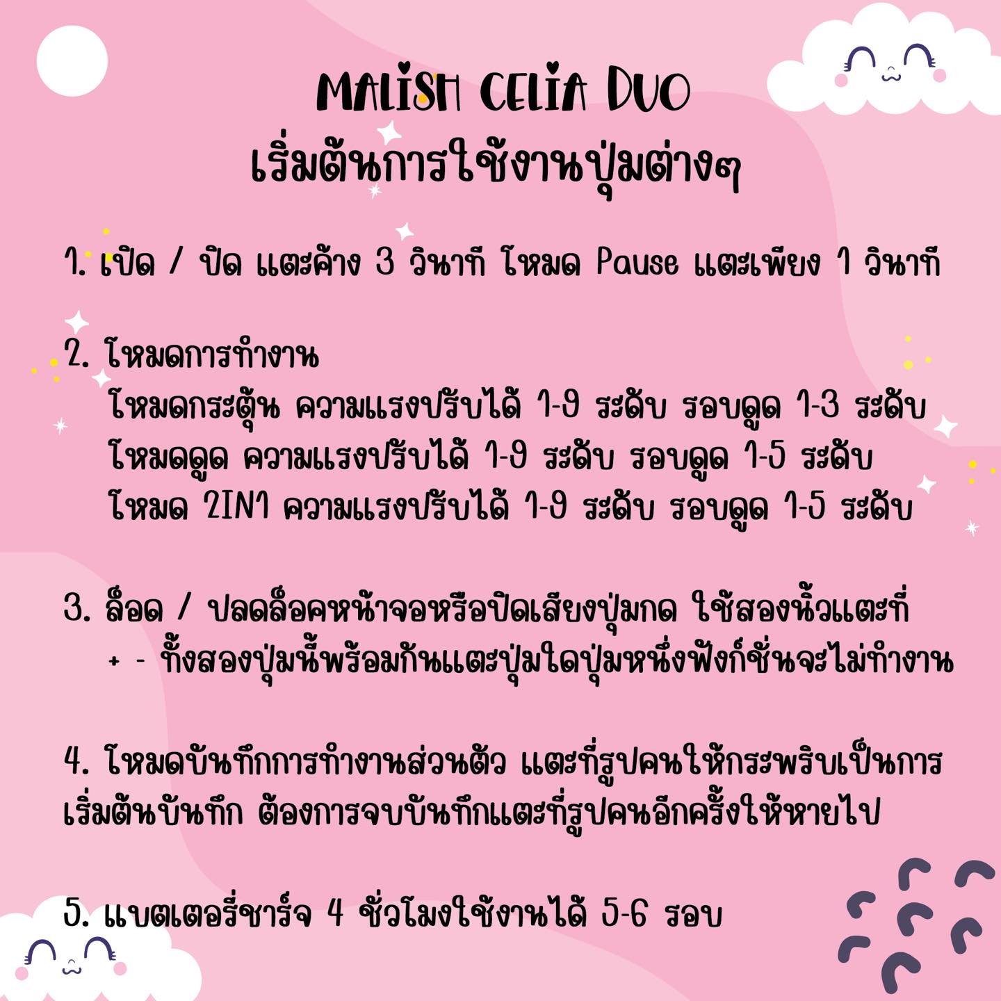 MALIMA Celia Duo เครื่องปั๊มนมไฟฟ้ารุ่นซีเรีย มาพร้อมกรวยซิลิโคนแบบ 3D