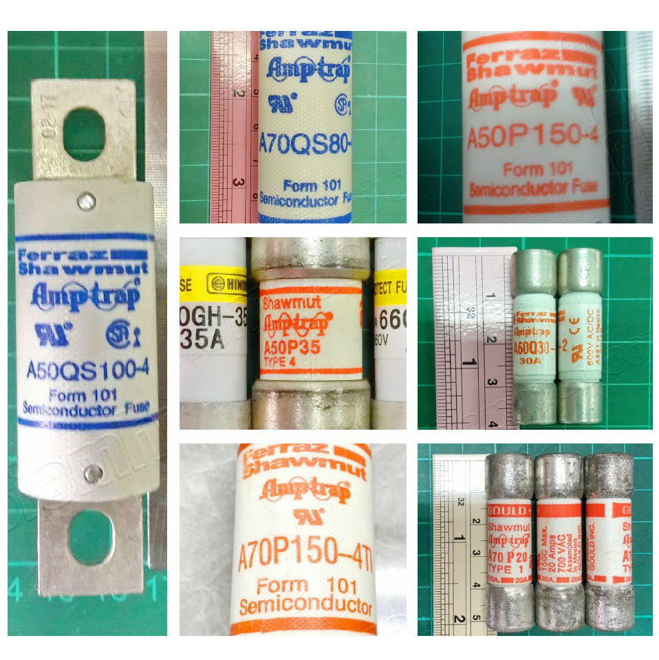 ฟิวส์ Semiconductor Protection Fuse / American Rounbd Fuses A50QS, A50P, A60Q, A70QS, A70P, A70Q, A100P (Ferraz Shawmut, MERSEN)