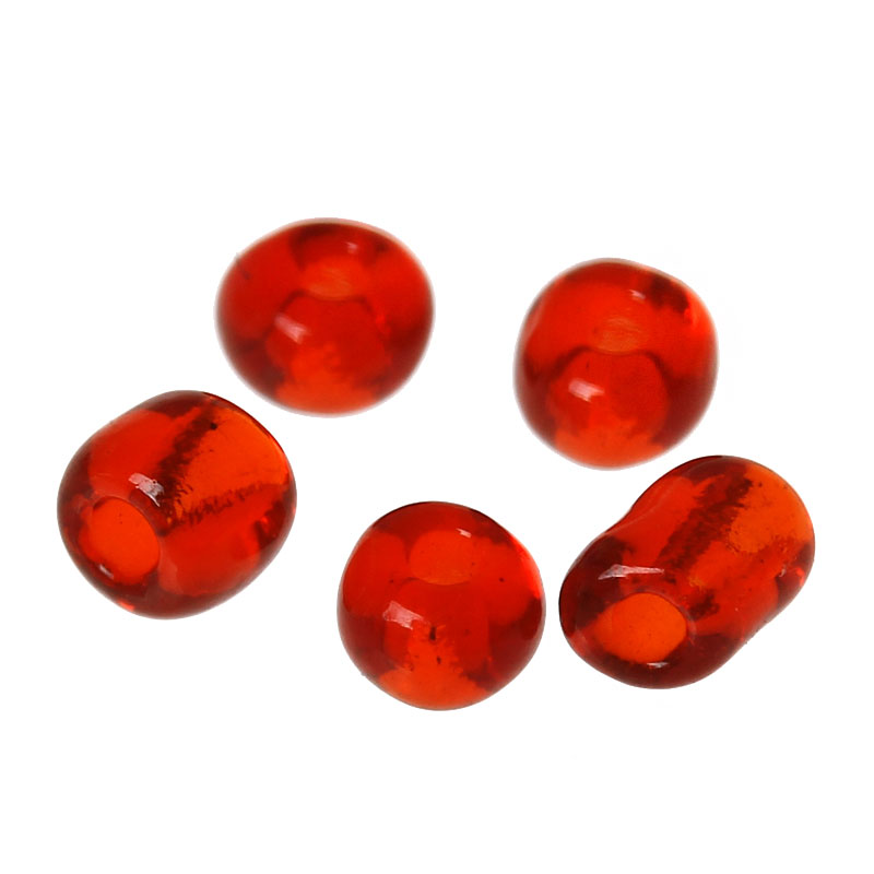 Seed beads ลูกปัดแก้วเม็ดเล็ก 10/0 ขนาด 2x2mm สีแดงหนัก 450 กรัม (ประมาณ 30000 เม็ด)