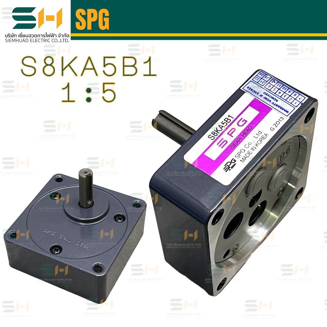 AC มอเตอร์และหัวเกียร์ / Gear Head / INDUCTION MOTOR (SPG) Gear Head รุ่น S8KA5B1 : Ratio 1:5
