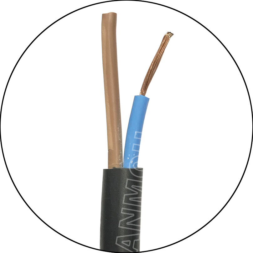 [ 1 ชิ้น ] PC-6058 สายหล่อหัว 2x1.0sq.mm. สายหล่อหัว 2x1.0sq.mm. หล่อปลั๊กไฟ VCT ขนาด 2x1.0 VCT ปลั๊กไฟสำเร็จหล่อหัว ปลั๊กตัวผู้พร้อมสายไฟปลายเปลือย ต่อปลั๊กไฟ Vct สำเร็จรูป มาตรฐาน มอก. สายต่อปลั๊กพ่วง ขากลม สายสำเร็จ