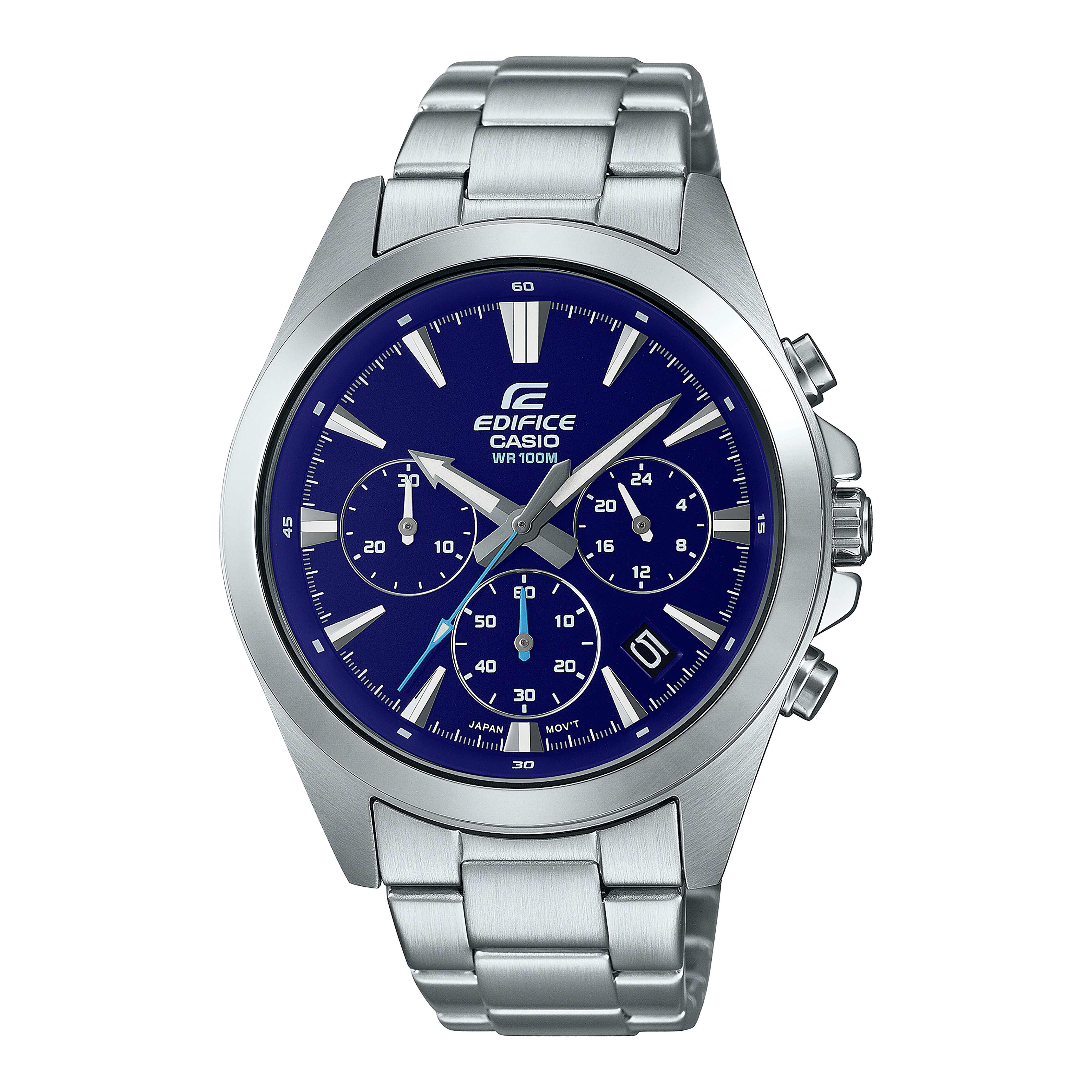 CASIO EDIFICE รุ่น EFV-630D-2AVUDF สีน้ำเงิน หน้าปัดดำ สินค้าใหม่ ของเเท้ ประกันศูนย์ CMG