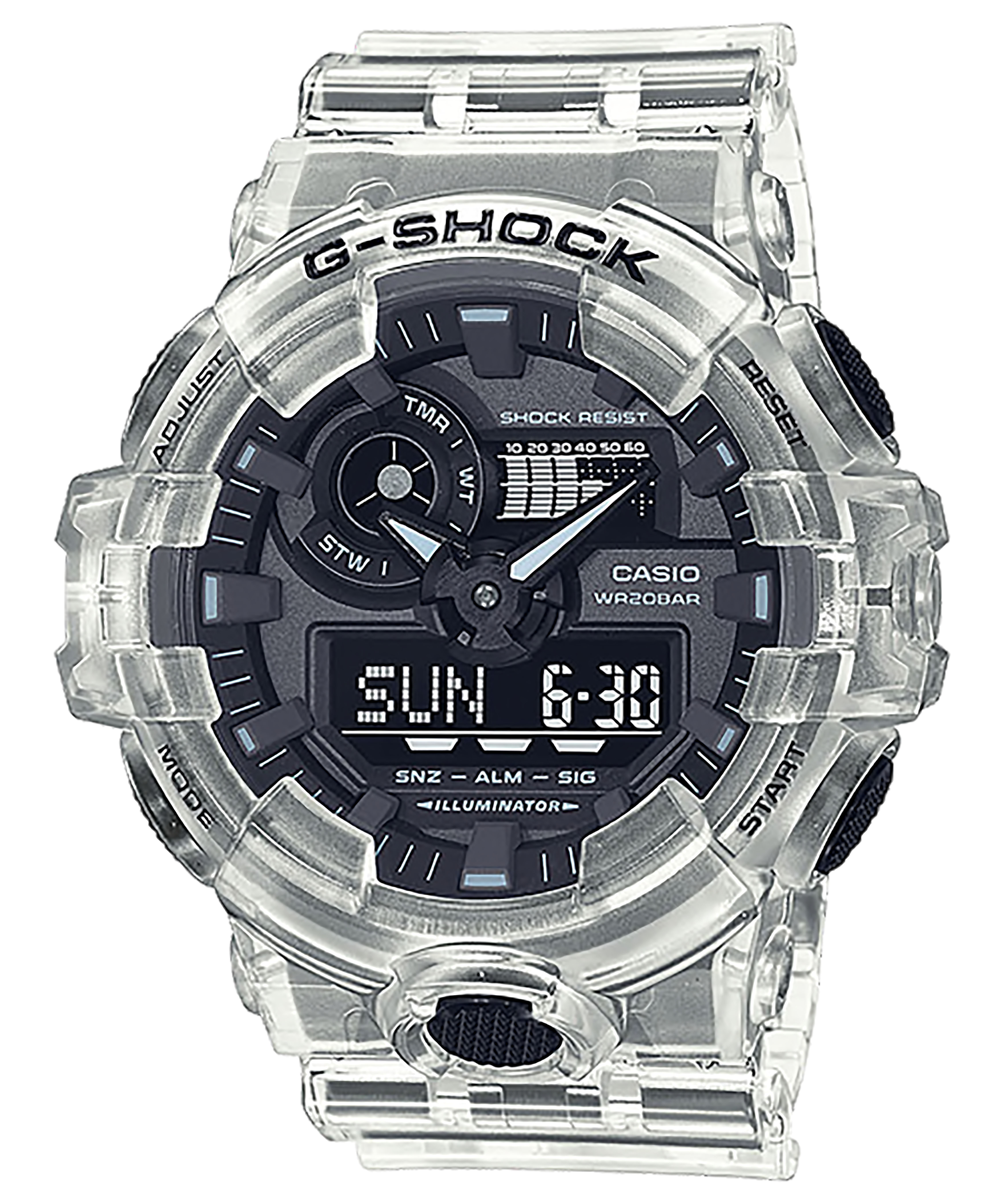 CASIO G-SHOCK รุ่น GA-700SKE-7ADR สีใส สินค้าใหม่ ของแท้ รับประกันศูนย์ CMG