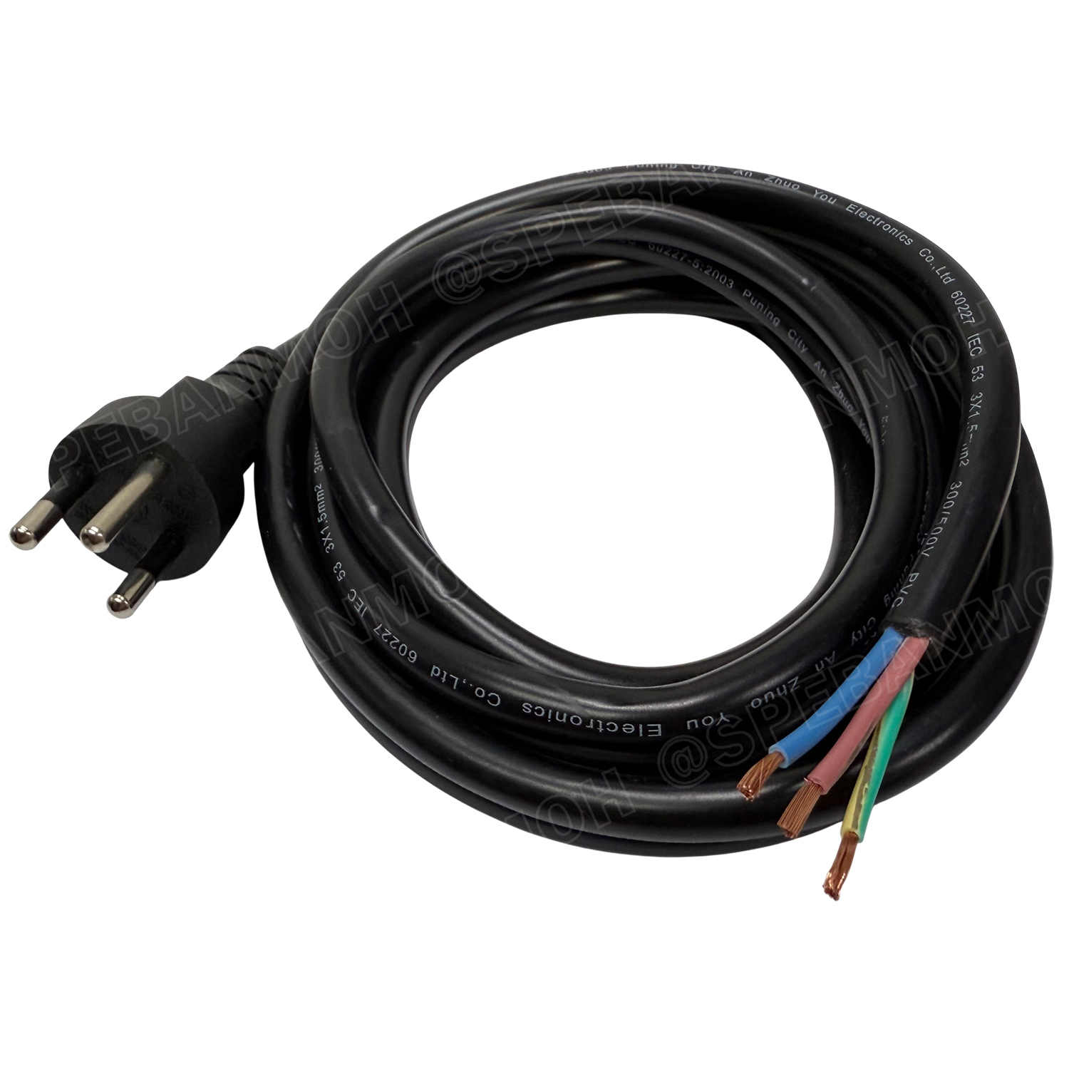 [ 1 ชิ้น ] GP-1633 สายไฟ AC Glink มาตรฐาน มอก. สายหล่อหัว 3x1.5sq.mm. 3ขา กลม Glink 16A 250V 3600W TIS สายปลั๊กไฟสำเร็จหล่อหัว สายปลั๊กไฟ GP1633 สายไฟหล่อหัวปลายเปลือย สายต่อปลั๊กไฟ สายต่อปลั๊กพ่วง ขากลม สายสำเร็จ Vct สายสำเร็จรูป มาตรฐาน มอก.