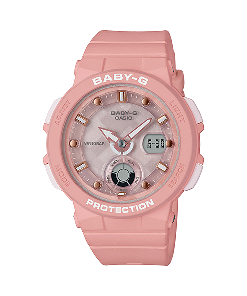 CASIO BABY-G รุ่น BGA-250-4ADR สีชมพู นู๊ด สินค้าของเเท้ รับประกันศูนย์ CMG