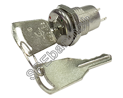 [ 2ชิ้น ] KS-02-101 สวิทช์กุญแจ (Key Switch) ∅12mm ON-OFF 1A 125VAC 0.5A 250VAC