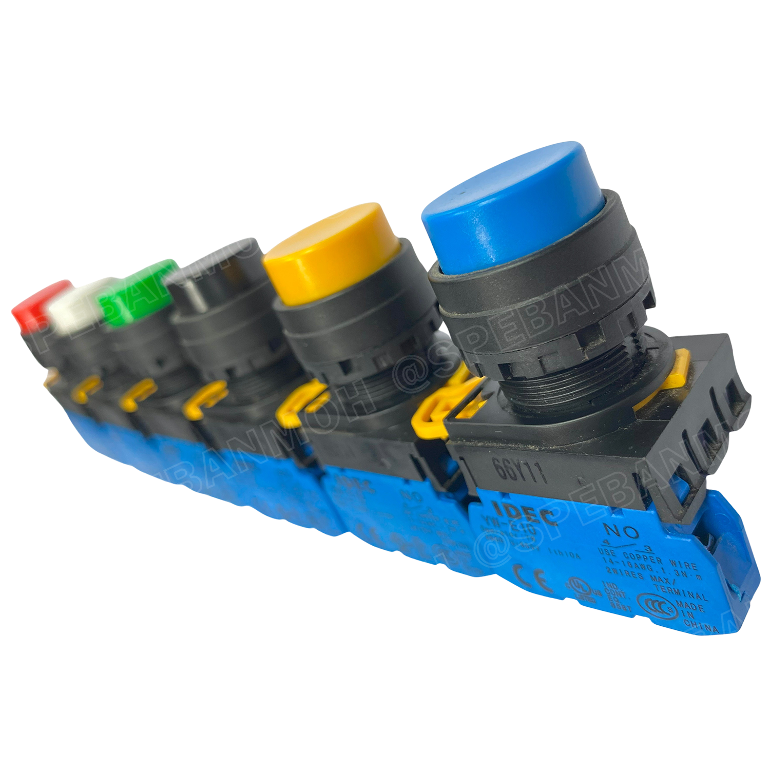 [ 1ชิ้น ] YW1B-A2E10 สวิทช์ กดติดกดดับ สีแดง Red 1NO IDEC ไอเดค สวิทช์คอนโทรล 22mm Push Button Switch สวิทช์ไฟ กดค้าง Maintained สวิทช์กด คอนแท็คเสริม NO สวิทช์ไฟฟ้า 22 มิล Control Switches สวิทช์หน้าตู้ 22มิล สวิทช์กดติด-กดดับ