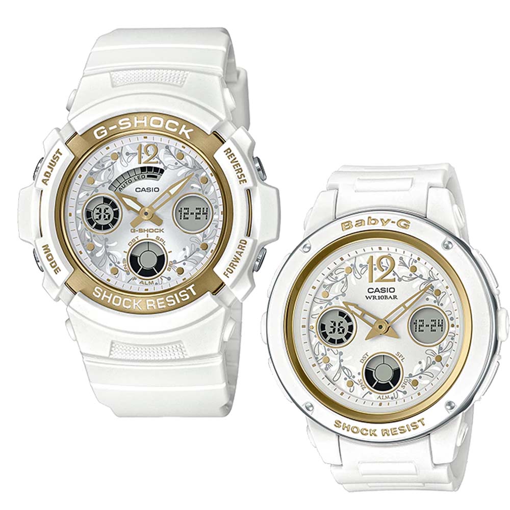 CASIO G-SHOCK and BABY-G รุ่น LOV-19B-7ADR นาฬิกาคู่รัก สีขาว Limited edition สินค้าใหม่ ของแท้ รับประกันศูนย์ CMG