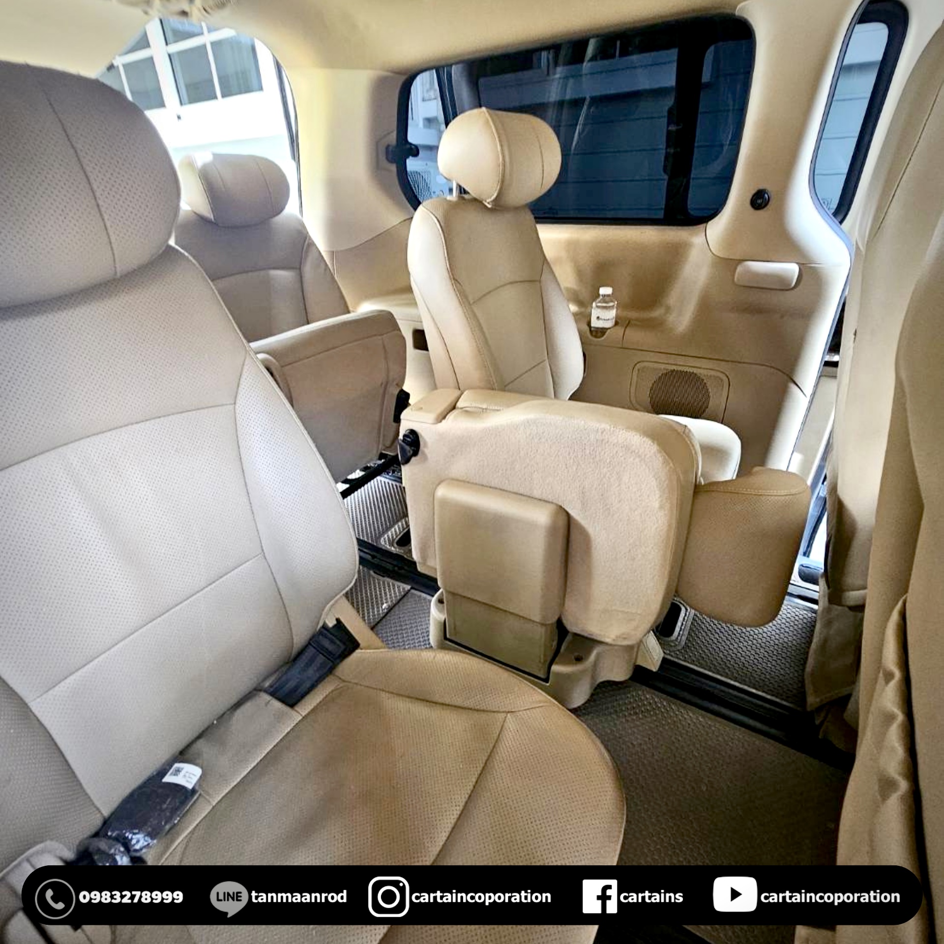 ต่อรางหน้าและหลัง h1 ติดป้อมใส่เบาะแถว3