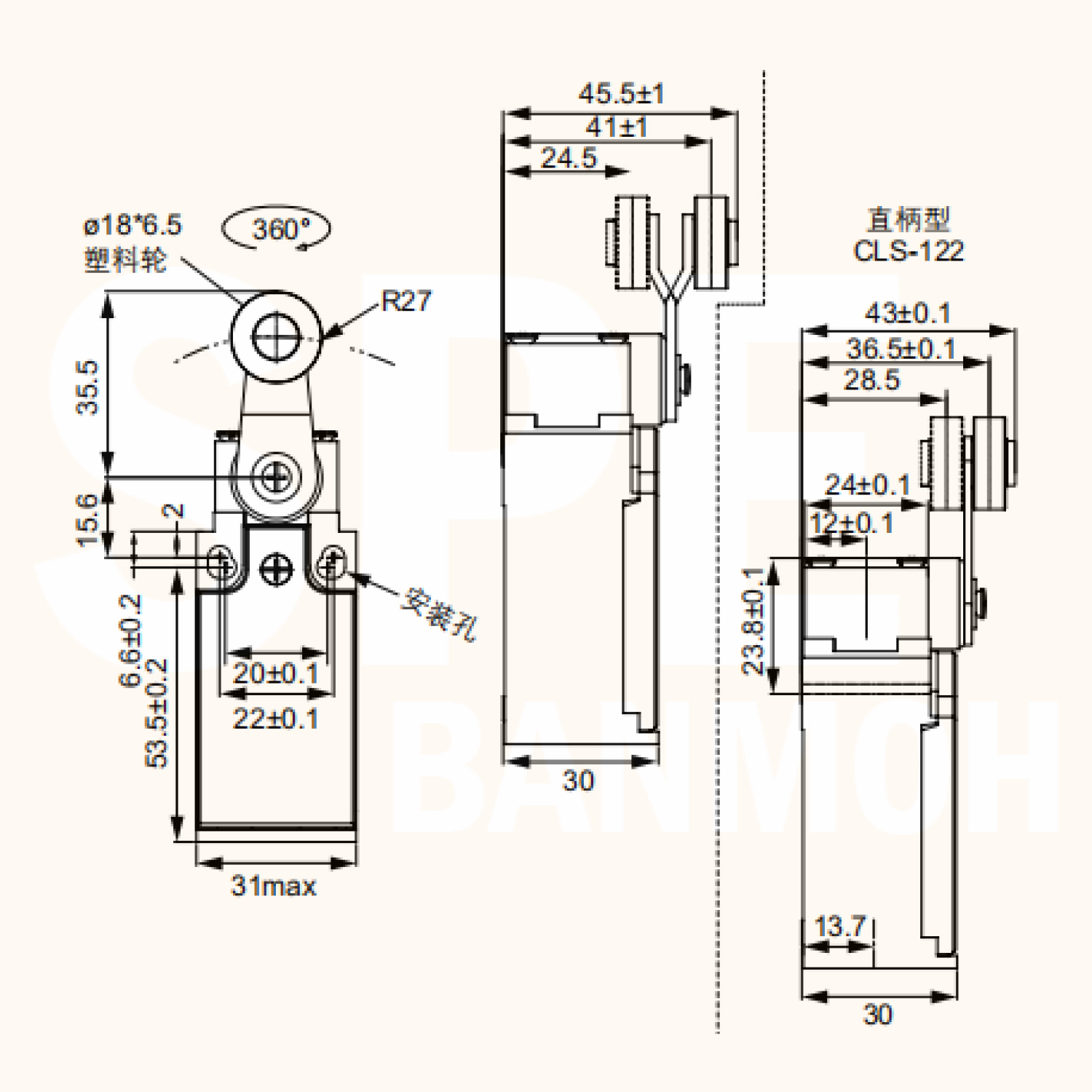 CLS-121 CNTD Limit Switch CLS 121 ลิมิทสวิทช์ Limitswitch Limit Switch CNTD ลิมิตสวิทย์ ก้านยาว ล้อสั้น ล้อยาว ล้องอ ล้อใหญ่ ก้านเข็ม ก้านสั้น ปุ่มกด ลิมิทสวิท CNTD COM NO NC กดติดปล่อยดับ Momentary On กดดับปล่อยติด Momentary Off กดติด ปล่อยดับ กดดับ ปล่อ