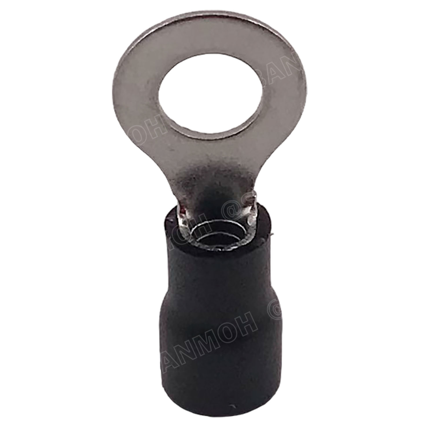 [ 100 ตัว/ถุง ] RV3.5-6 สีดำ Black สำหรับสาย 2.5-4.0 sq.mm 14-12AWG หางปลากลม หางปลาหุ้มฉนวน เทอร์มินอล หางปลาย้ำสายไฟ หางปลา หางปลากลมหุ้ม หางปลาแฉก Terminal Crimping หางปลา กลมหุ้ม หางปลาต่อสาย ขั้วต่อสายไฟ หางปลาวง หางปลา RV Spade Terminal หางปลากลม