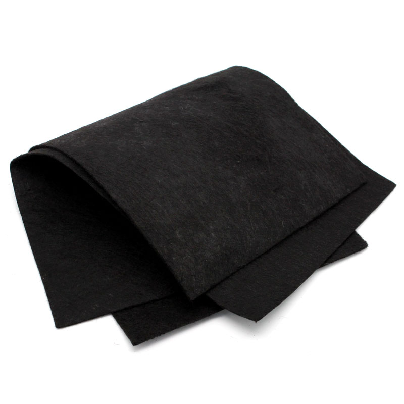 ผ้าสักหลาดอัดแข็งสีดำ หนา 1 มิล ขนาด 30x15cm 1 ชิ้น