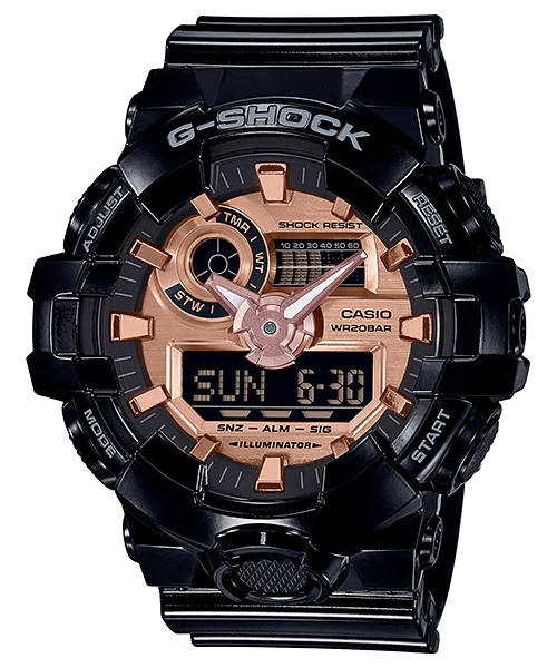 CASIO G-SHOCK รุ่น GA-700MMC-1ADR สีดำ โรสโกลด์ สินค้าใหม่ ของแท้ รับประกันศูนย์ CMG