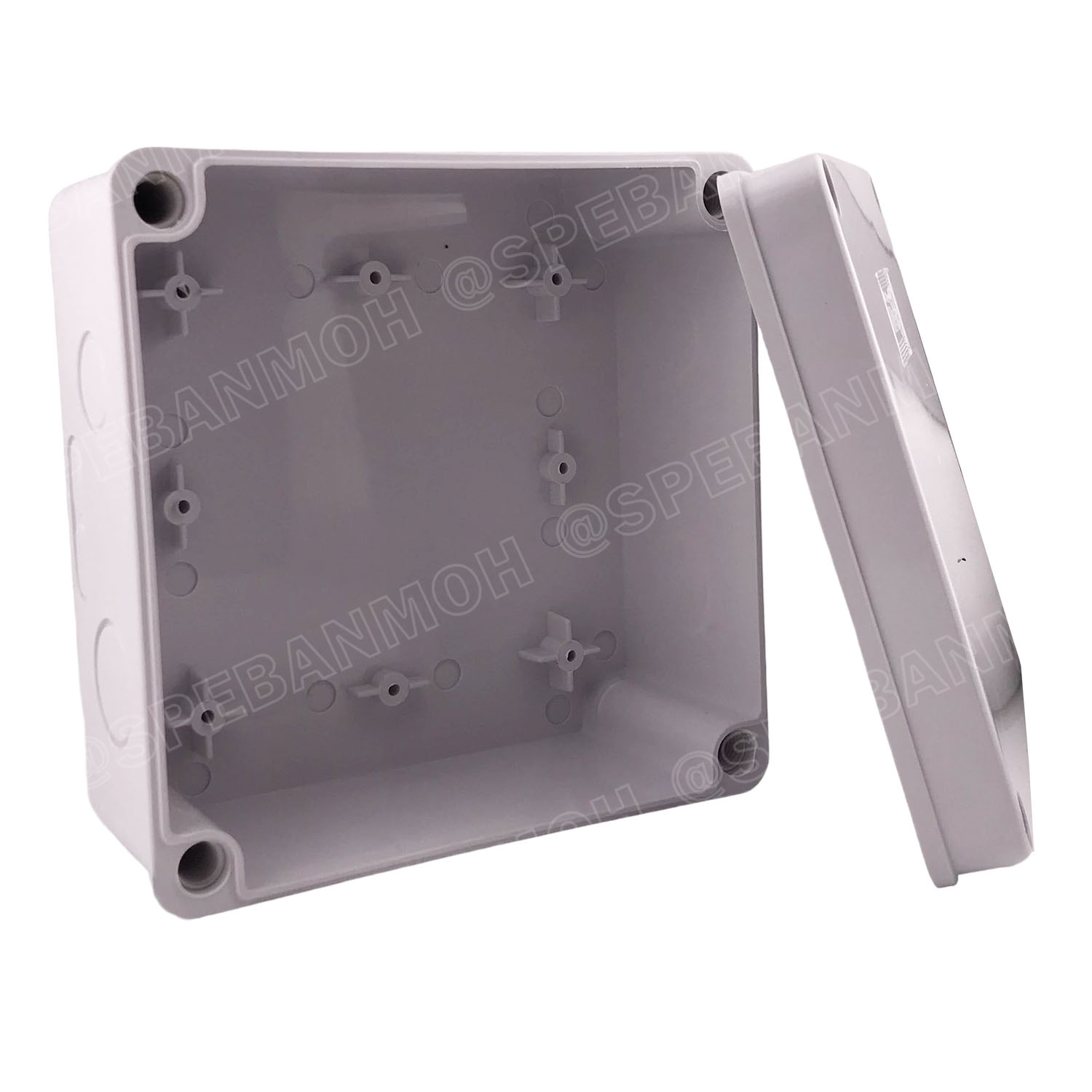 [ 1ชิ้น ] 204W-NNP Nano 6นิ้ว กล่องพักสายไฟ กันน้ำ สีขาว White Junction Box WaterProof 6นิ้ว 6x6inch กล่องกันน้ำ บล็อคพักสายไฟ พลาสติก 149x149 mm กล่องพักสายแบบเจาะรู บล็อกกันน้ำ กล่องไฟกันน้ำ Waterproof Box กล่องเก็บสายไฟ เก็บสายไฟ เก็บสาย แบบเหลี่ยม