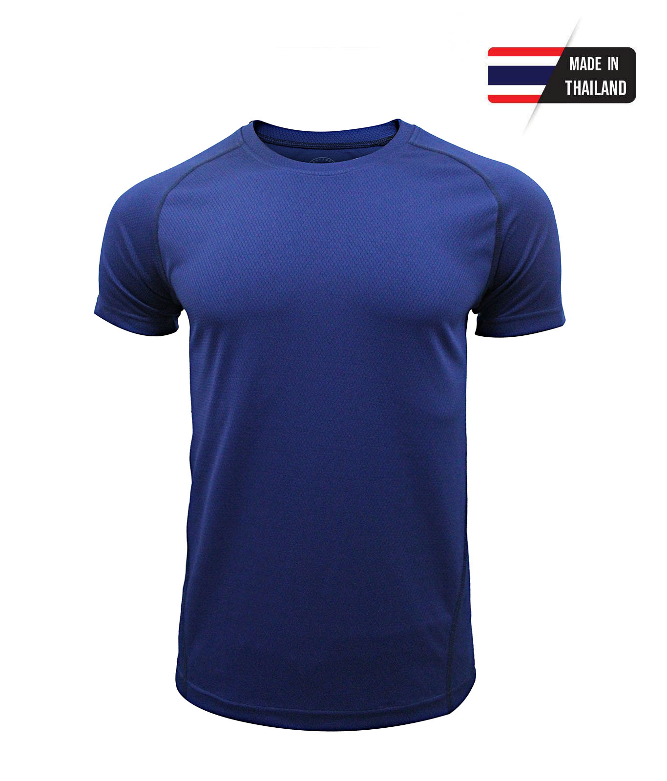 เสื้อคอกลม คอกลมไหล่สโลป ผ้าลายรังผึ้ง ไมโคร 100% สีกรม ใส่สบาย ระบายเหงื่อได้ดี