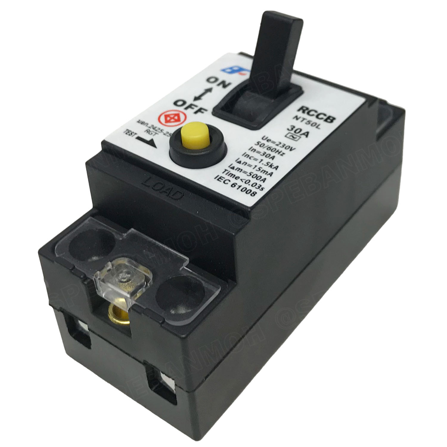 [ 1ชิ้น ] BF-50L เบรกเกอร์ RCCB NT50L 2P 30A 15mA เบรกเกอร์กันไฟดูด กันไฟรั่ว Safety Breaker RCCB BF 30แอมป์ เบรกเกอร์เครื่องทำน้ำอุ่น Residual Current Operated Circuit Breaker without Integral Overcurrent Protection มอก 2425-2560 RGT กันดูด กันไฟรั่ว เบร