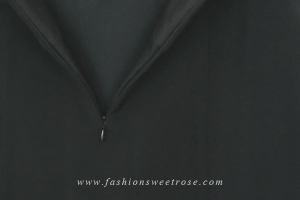 SK-308 กระโปรงแฟชั่น&ทำงาน ทรงสอบ ผ้าไหมอิตาลีสีดำ