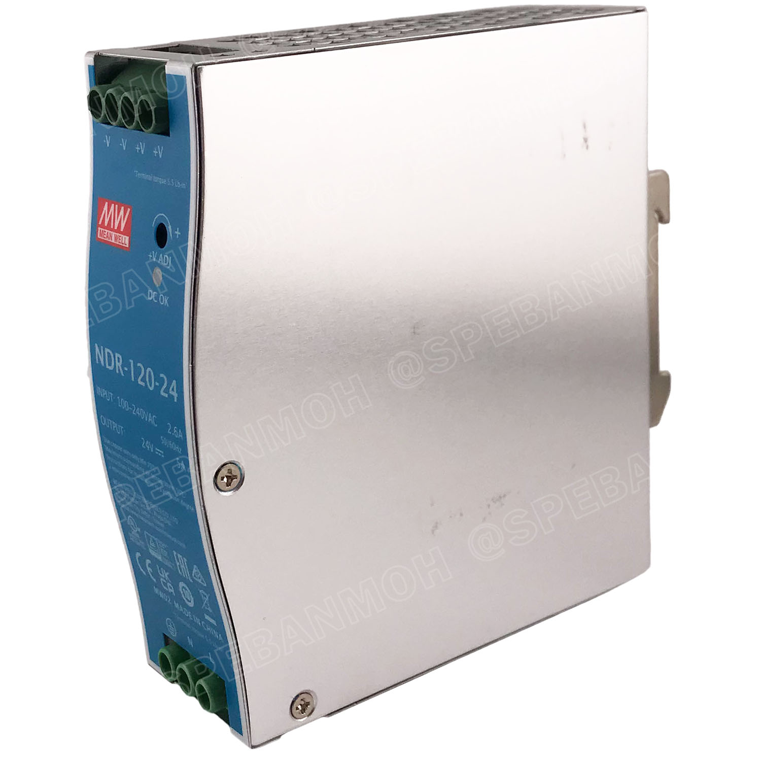[ 1เครื่อง ] NDR-120-24 พาวเวอร์ซัพพลาย 24V 5A MEAN WELL 120W NDR Single Output Industrial DIN RAIL สวิทชชิ่ง ยึดรางปีกนก INPUT 100-240VAC OUTPUT 24VDC สวิทชิ่ง เมนเวล 24โวตท์ สำหรับ DIN Rail มีนเวล บอร์ดแปลงไฟ หม้อแปลงไฟ AC to DC