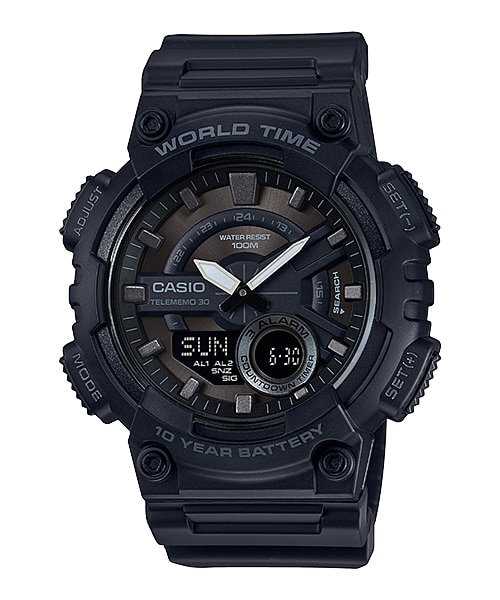 CASIO Standard รุ่น AEQ-110W-1BVDF สีดำ สินค้าของเเท้ รับประกันศูนย์ CMG