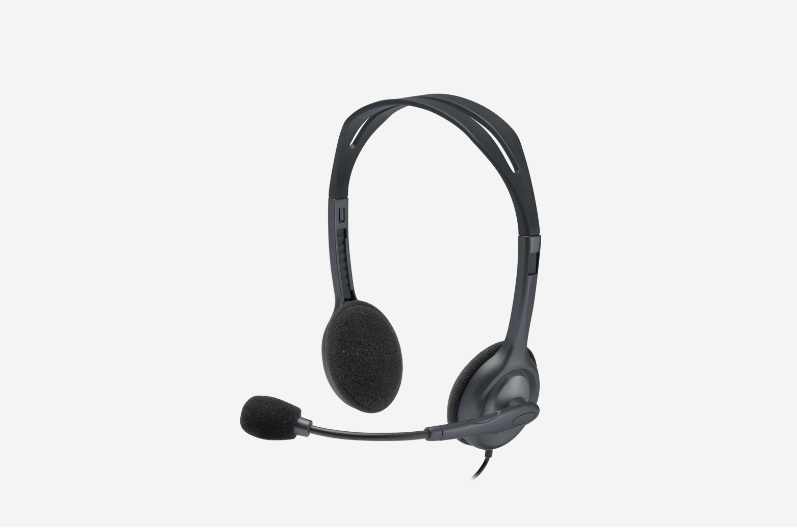 หูฟังสเตอริโอ Headset Logitech H111 3.5mm Multi-Device ไมโครโฟนตัดเสียงรบกวน