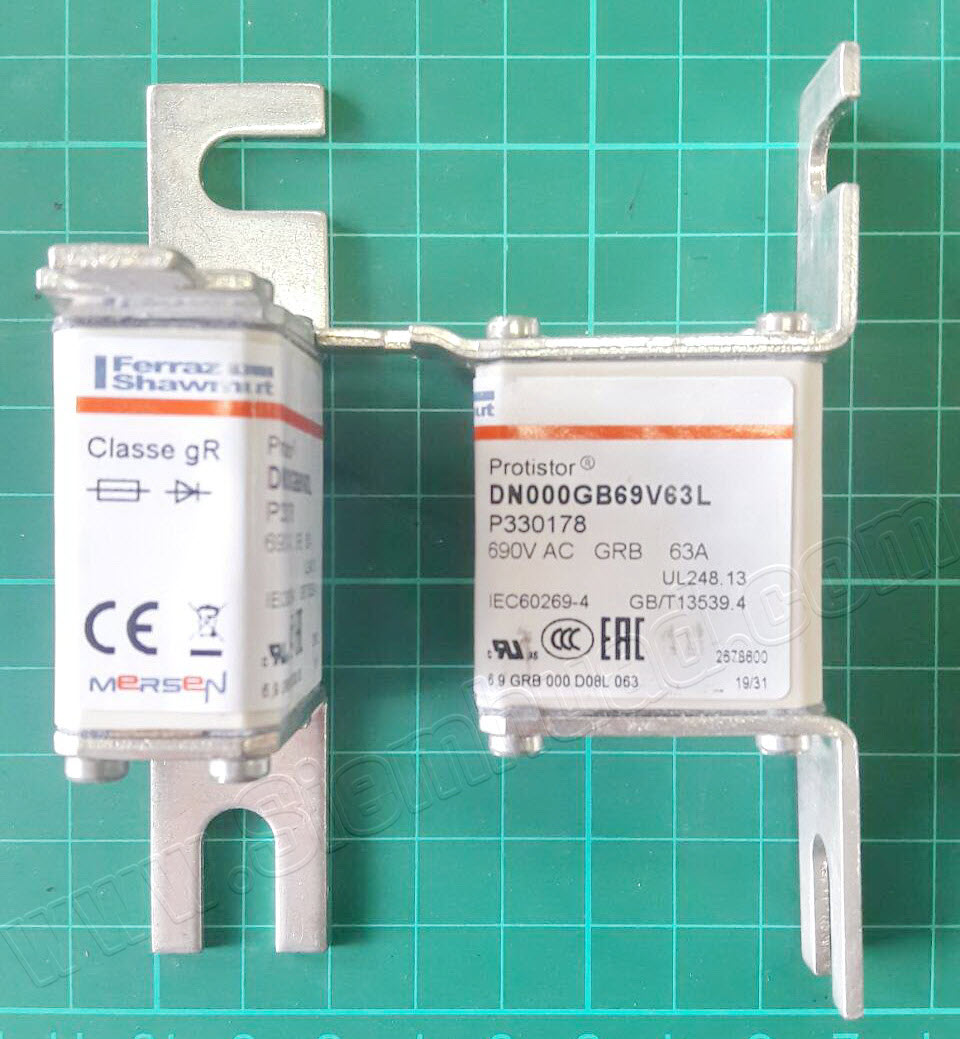 SEMICONDUCTOR PROTECTION FUSES Square-body Protistor Fuse IEC 690 VAC / USA 700 VAC, Fuse NH Plain Blades Size 000 to 3 690VAC aR (Ferraz Shawmut, MERSEN)