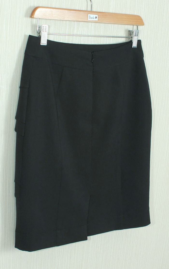 กระโปรงแฟชั่น&ทำงาน กระโปรงทรงสอบ ผ้าไหมอิตาลีสีดำ / SK-258