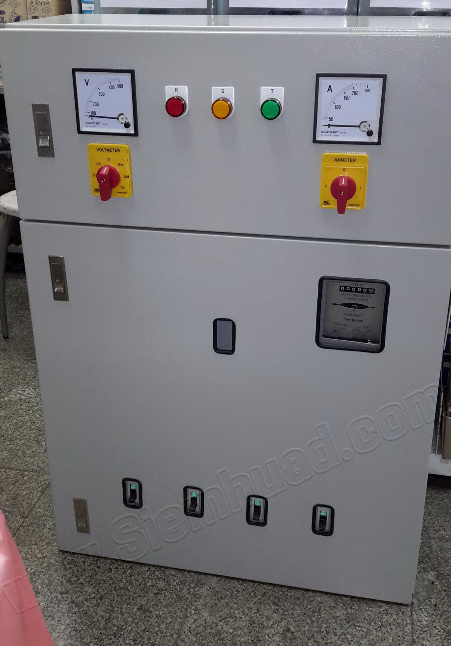 ตู้ไฟเมนเบรกเกอร์พร้อมวัตต์ฮาวมิเตอร์ สั่งทำ (อุปกรณ์ไฟฟ้า MAIN DISTRIBUTION BOARD (KJL), PANEL METER, SELECTOR SWITCHES, Control Switch (TEND), Watt Hour Meter (Mitsubishi), MOLD CASE CIRCUIT BREAKER (MITSUBISHI), Current Transformer (T&B)