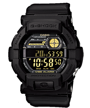 CASIO G-SHOCK รุ่น GD-350-1BDR สีดำ ทองสายด้าน สินค้าใหม่ ของแท้ รับประกันศูนย์ CMG