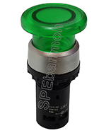 สวิทช์กดติด-ปล่อยดับ∅22mm EB2F-10MD 1NO-1NC AC220V/with Lamp เขียว (Green)