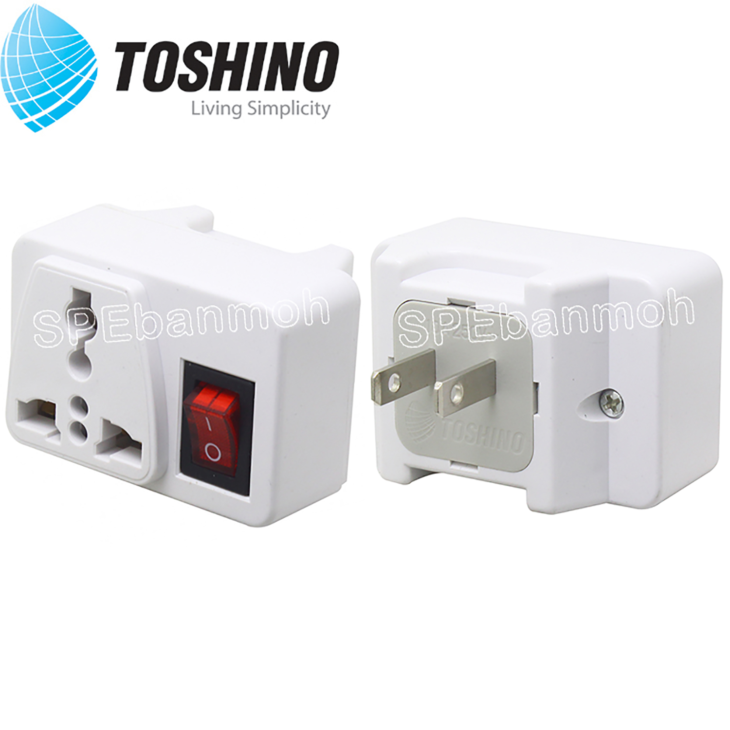 [ 1ชิ้น ] CO6S ปลั๊กแปลงขาแบน มีสวิทช์ Toshino โตชิโน 2000W 10A 250VAC CO6S Series เต้ารับนานาชาติ Universal AC Adapter Plug ไฟบ้าน โตชิโน่ Toshino Adaptor Plug มาตรฐาน มอก หัวแปลงปลั๊ก AC โตชิโน Travel Plug ปลั๊กท่องเที่ยว 2000วัตต์
